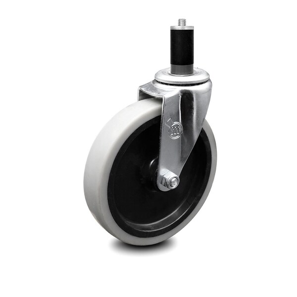 5 Inch Thermoplastic Rubber Wheel 1-3/8 Inch Expanding Stem Caster SCC